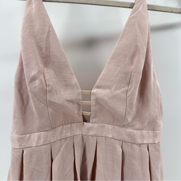 Free People Gabbys Party All Night Fit & Flare Mini Dress Pink Sz4 with pockets - Picture 3 of 11